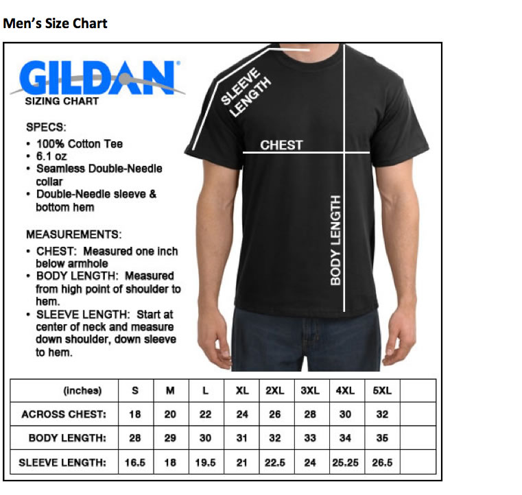 mens sizing chart